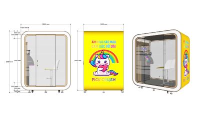 QTKB_02- D1500 x W2000 x H2500 (mm) (Music Box – Karaoke Box )